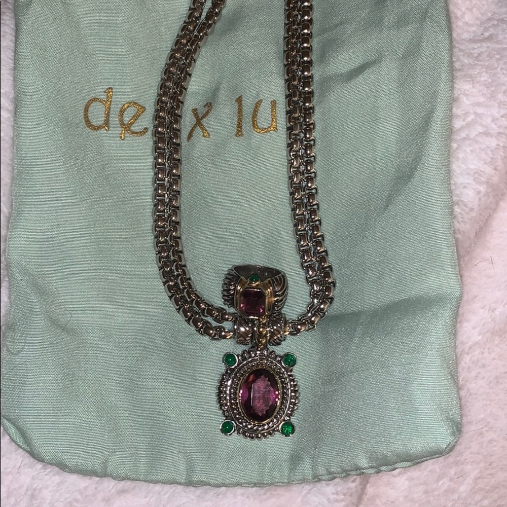 VINTAGE Necklace, earings & ring set ring size 5/6